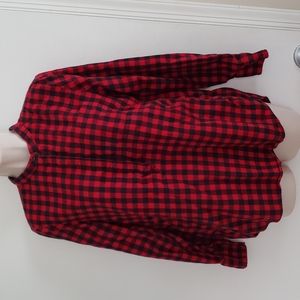Lands' End Buffalo Plaid Flannel Top Size S